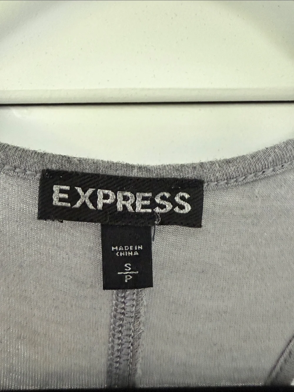 Express Gray Leopard Sequin Racerback Tank - Picture 2 of 3